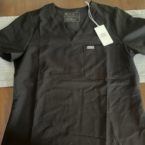 FIGS black Catarina one pocket scrub top